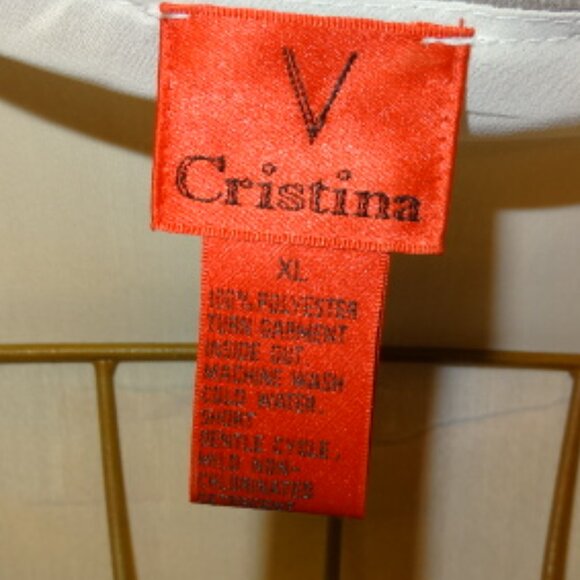 V Christina Multi-Color Print Tunic w/Pretty Embellishments, NWOT - Picture 8 of 10